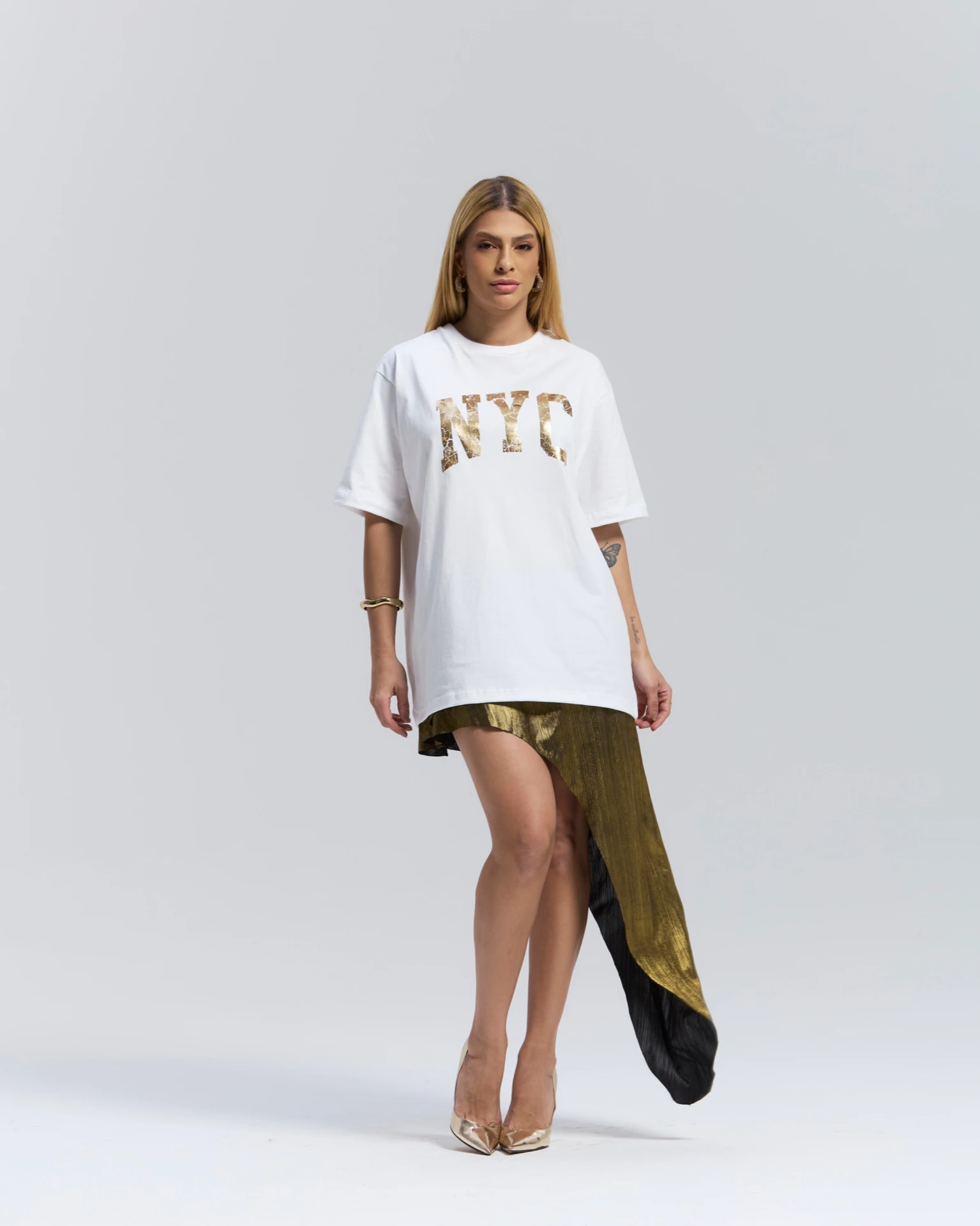 T-shirt Oversized - NYC METALIC