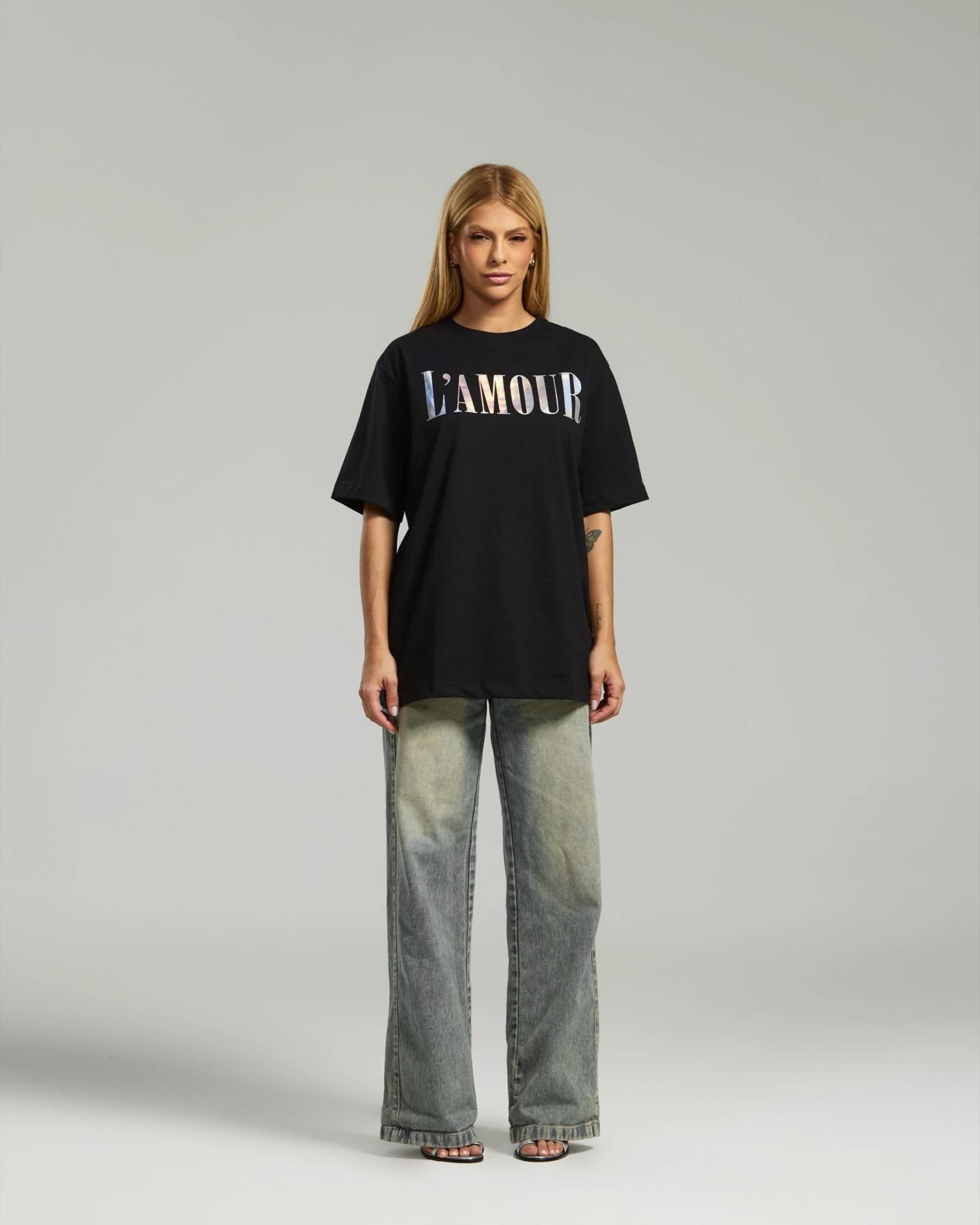 T-shirt Oversized - L'AMOUR METALIC